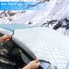 Car Windshield Snow Cover Windproof Magnetic Car Windscreen Cover Frost Ice Protection with Side Mirror Protector 5 Magnets for Most Vehicles