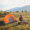 1-Person Waterproof Camping Dome Tent Automatic Pop Up Quick Shelter Outdoor Hiking Orange