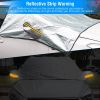 Car Windshield Snow Cover Windproof Magnetic Car Windscreen Cover Frost Ice Protection with Side Mirror Protector 5 Magnets for Most Vehicles