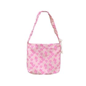 Lovely Girl Pleated Shoulder Strap Shoulder Bag (Color: Pink)