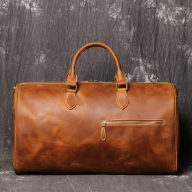 Retro One-shoulder Men's Portable Travel Bag (Option: Retro Brown)