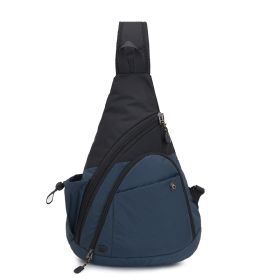 Waterproof Multi-functional Men's Chest Bag (Color: Dark blue)