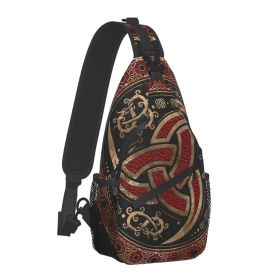 Norse Mythology Viking Crossbody Bag Sports Tree Of Life (Option: OdinsHorn-39x19x9CM)