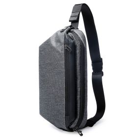 Men's Fashionable Casual Sports Crossbody Bag (Color: Grey)