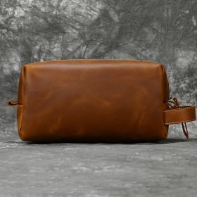 New Multifunctional Men's Leather Clutch Bag (Option: 9578Brown)