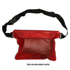 Messenger Bag Mobile Phone Waterproof Bag Portable Frosted Mobile Phone Dustproof Large Capacity Mobile Phone Bag (Option: Red-Average Size)