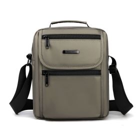 Men's One Shoulder Messenger Bag With Large Capacity (Color: Coffee)