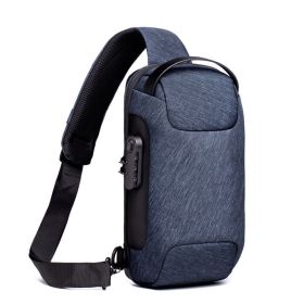 Sling Bag, Waterproof Men's Chest Bag Shoulder Bags Crossbody Sling Backpack For Men (Color: Blue)