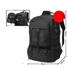 Large Capacity Men's Backpack Travel Leisure Outdoor (Option: Black-The upgraded version is not ma-80litres)