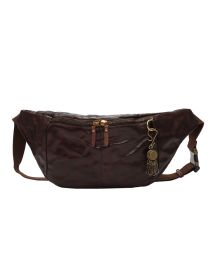 Leather Vintage Plant-tanned Cow Leather Crossbody Bag (Color: Coffee)