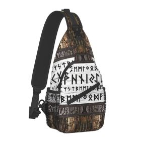 Norse Mythology Viking Crossbody Bag Sports Tree Of Life (Option: ElderFuthark 1-39x19x9CM)