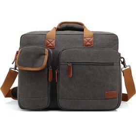 Handheld Tablet Computer Bag Waterproof And Wear Resistant (Option: Canvas Dark Grey-17.3inches)