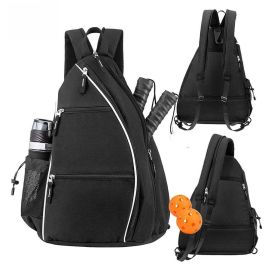 Hot Sale Tennis Rackets Children's Lightweight Waterproof Tennis Pack Shoulder Badminton Racket Backpack (Color: Black)