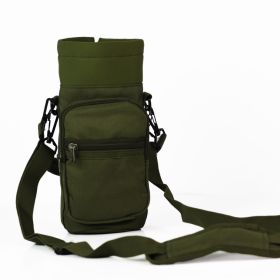 One Shoulder Adjustable Cross Body Thermos Cup Cover (Option: Military green-One size)