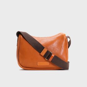 Cowhide Vintage Shoulder Messenger Bag (Color: Brown)