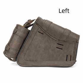 Side Saddle Bag For Motorcycle Riding (Option: Brown-Left)