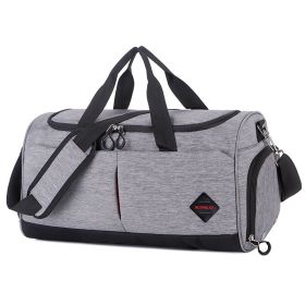 Sports Fitness Men's Large Capacity Dry Wet Separation Luggage Bag (Option: Gray-40L)