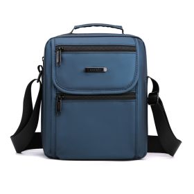 Men's One Shoulder Messenger Bag With Large Capacity (Color: Blue)