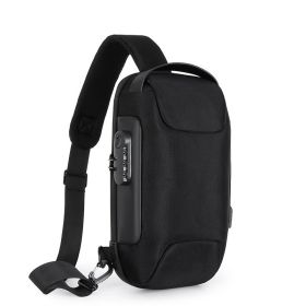 Sling Bag, Waterproof Men's Chest Bag Shoulder Bags Crossbody Sling Backpack For Men (Color: Black)