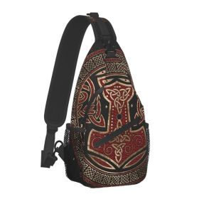 Norse Mythology Viking Crossbody Bag Sports Tree Of Life (Option: TheHammerThor-39x19x9CM)