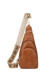 Women's Cross-body Casual Multi-functional Shoulder Bag (Option: Light Brown-One Size)