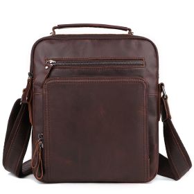 Casual Retro Large-capacity Leather Men's Bag (Option: Chocolates)