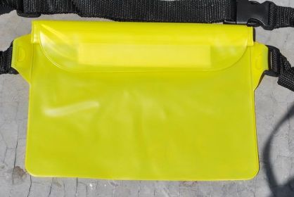 Messenger Bag Mobile Phone Waterproof Bag Portable Frosted Mobile Phone Dustproof Large Capacity Mobile Phone Bag (Option: Yellow-Average Size)