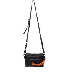 Trendy Brand Small Square Bag Boys Retro Chain (Option: Orange-Small)