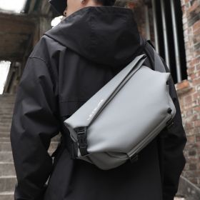 Single Shoulder Bag Multi Function Messenger (Color: Dark Grey)