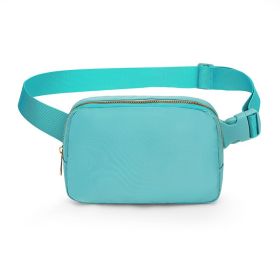 Outdoor Casual Sport Crossbody Fashion Nylon Waterproof Sports Waist Bag (Option: Light Blue)