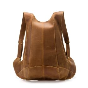 European And American Simple Leather Shoulder Bag (Option: Light Brown)