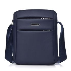 New Men's  Korean Waterproof Oxford Cloth Messenger Bag (Option: Blue-12 Inches)