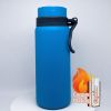 25oz Copper Plating Vaccum Thermo Water Bottles With Wide Mouth For Indoor And Outdoor Use