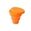 1pc Soft Silicone With Lid; Retractable Mini Folding Water Cup; For Outdoor Travel Hotel