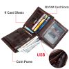 Smart Wallet Bluetooth-compatible Leather Short Credit Card Holders