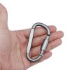 Aluminum D-Ring Locking Carabiner Light but Strong NOT for Climbing(Pack of 10)