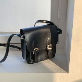 Simple Casual Shoulder Messenger Bag (Color: Black)