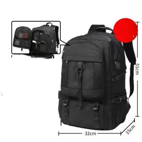 Large Capacity Men's Backpack Travel Leisure Outdoor (Option: Black-The upgraded version is not ma-50litres)