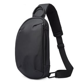 One Shoulder Chest Bag For Men's Casual Waterproof Crossbody (Color: Black)