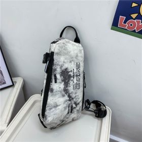 Mens Fashionable And Versatile Casual Shoulder Bag (Option: Off white-Chimp pendant)